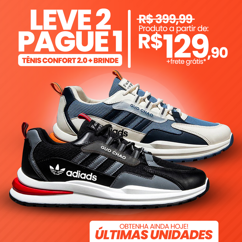 Tênis Ultra Confortável [SUPER BLACK FRIDAY] Leve 2 Pague 1