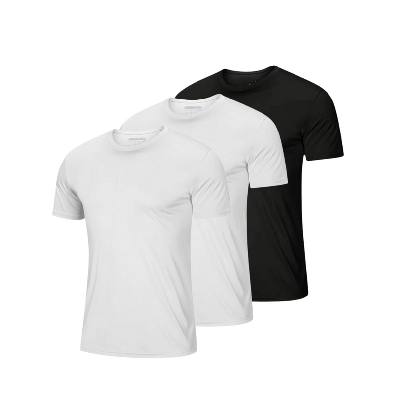 Kit 3 Camisetas FitneSmart™ - Anti-Suor e Anti Odor